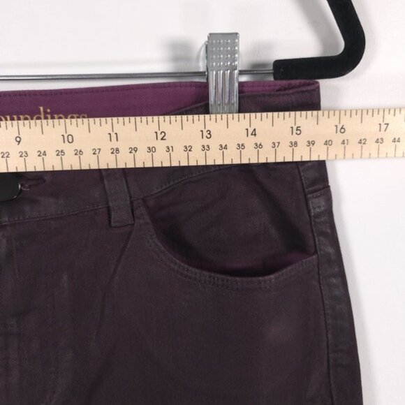 Soft Surroundings Straight Leg Ankle Coated Pants Lace Appliqué Size 10 - Picture 8 of 14